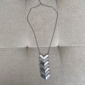 Silver statement necklace